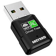 EAZY2HD USB WiFi Adapter for Desktop PC, RENGOGA 600Mbps Dual Band 2.4G 5.8G Wireless WiFi Adapter for Laptop, Wireless Network Support Windows 11/10/8/7/Xp, USB Dongle for PC